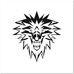 Wolf head symbol icon logo Posters and Art